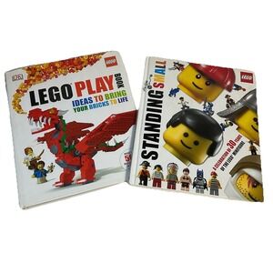 Lot Of 2 LEGO BOOKS - STANDING SMALL / Play Mini Figures 30‎ YEARS / Hardcover